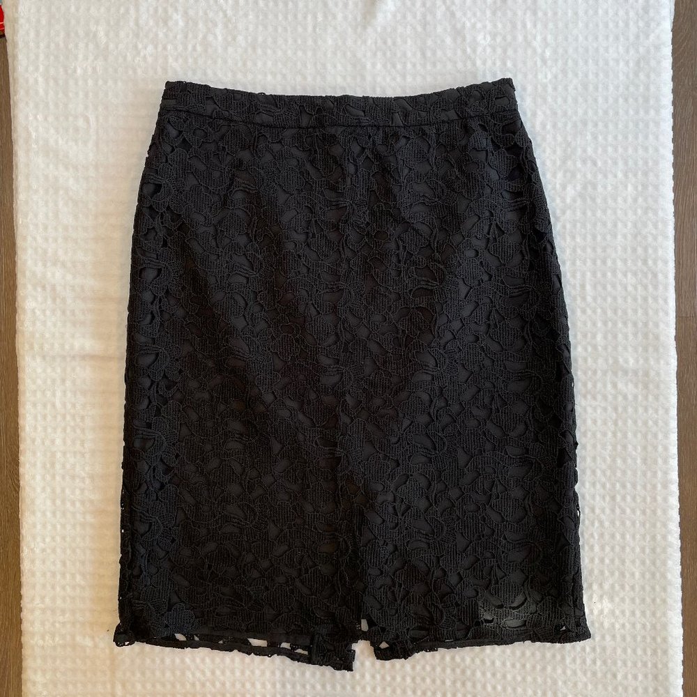 J. Crew Factory Lace Overlay Skirt